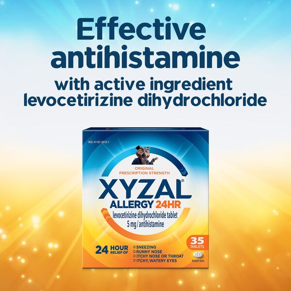 Xyzal 24HR Allergy Relief Medicine, Prescription Strength