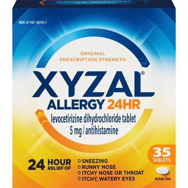 Xyzal 24HR Allergy Relief Medicine, Prescription Strength
