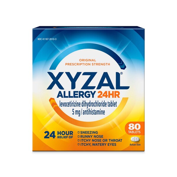 Xyzal 24HR Allergy Relief Medicine, Prescription Strength
