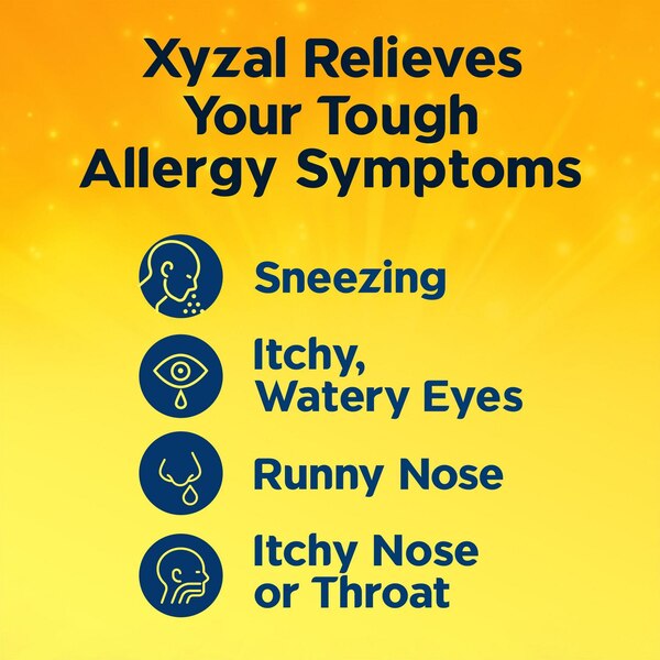 Xyzal 24HR Allergy Relief Medicine, Prescription Strength