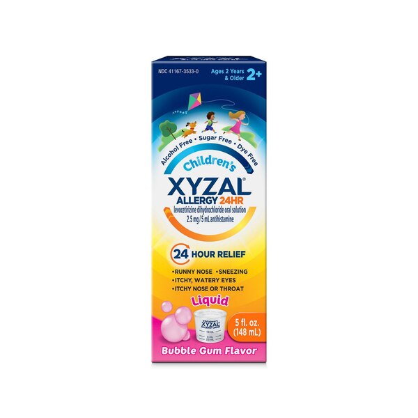 Children's Xyzal 24HR Allergy Medicine, Bubble Gum Liquid, 5 FL OZ