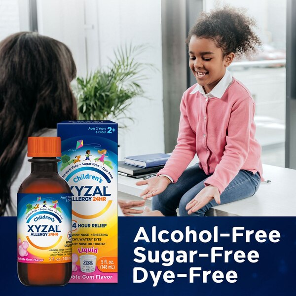 Children's Xyzal 24HR Allergy Medicine, Bubble Gum Liquid, 5 FL OZ