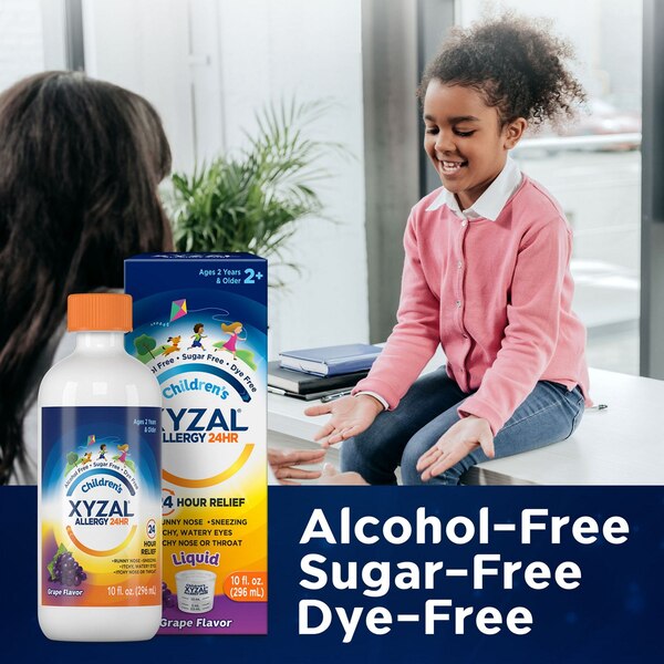 Children's Xyzal 24HR Allergy Relief Liquid, Grape, 10 OZ