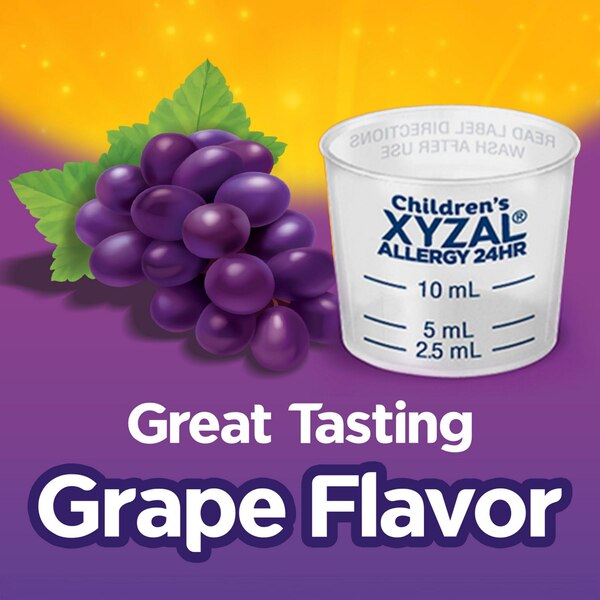 Children's Xyzal 24HR Allergy Relief Liquid, Grape, 10 OZ