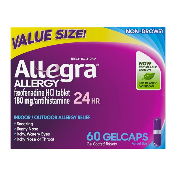 Allegra Allergy 24HR Non Drowsy Antihistamine Gelcaps