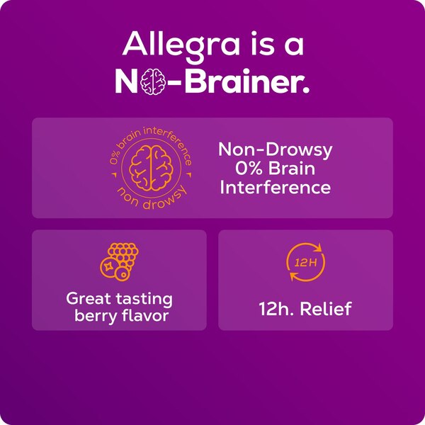 Allegra Children's Allergy 12HR Non Drowsy Liquid, Berry, 8 OZ