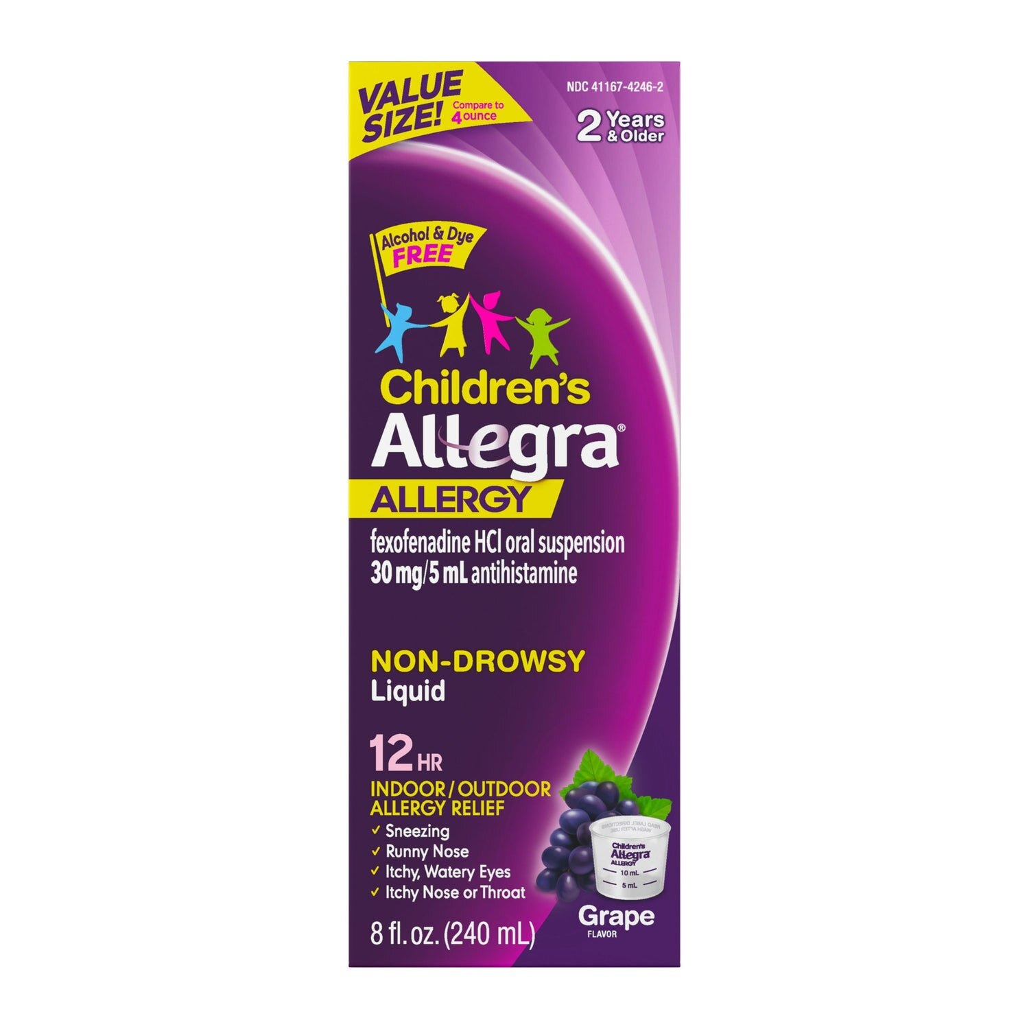 Allegra Children's 12HR Allergy Relief Liquid, Non-Drowsy, 8 OZ