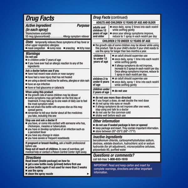 Nasacort 24HR Non-Drowsy Multi-Symptom Allergy Nasal Sprary