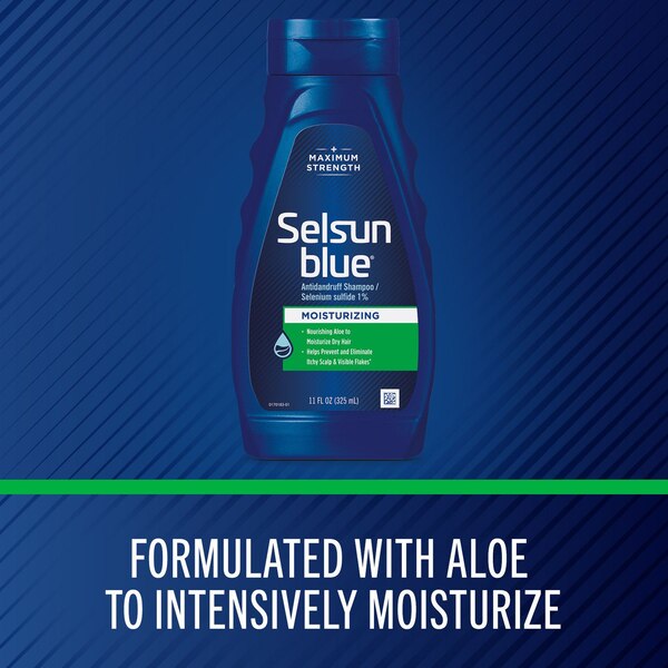Selsun Blue Moisturizing Maximum Strength Anti-Dandruff Shampoo, 11 OZ