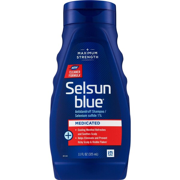 Selsun Blue Medicated Maximum Strength Anti-Dandruff Shampoo, 11 OZ