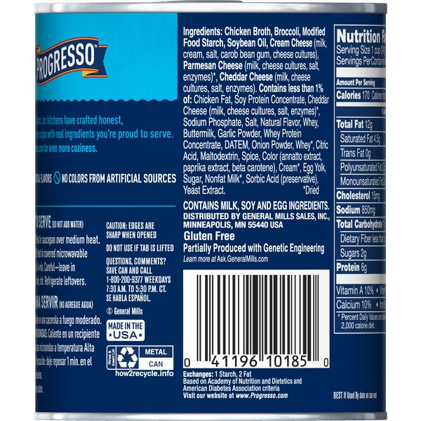 Progresso Traditional Broccoli Cheese Soup, 18 oz