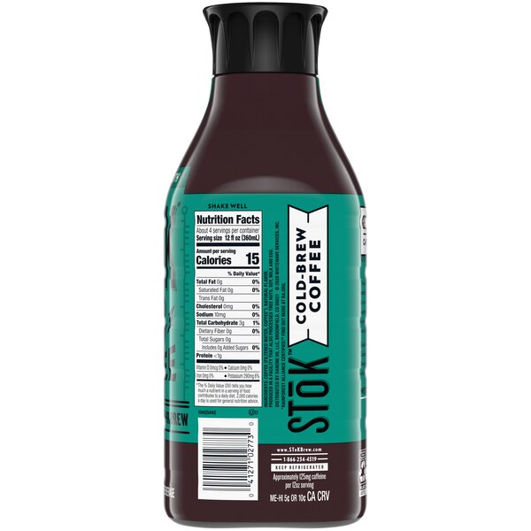 SToK Black Unsweetened Cold Brew Coffee, 48 OZ