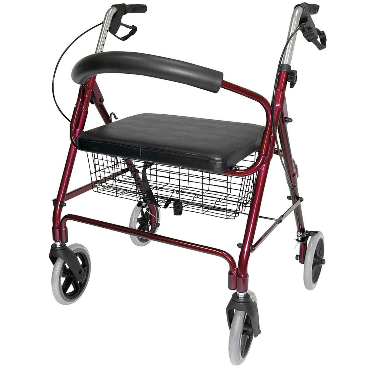 DMI Lightweight Extra-Wide Aluminum Rollator Walker