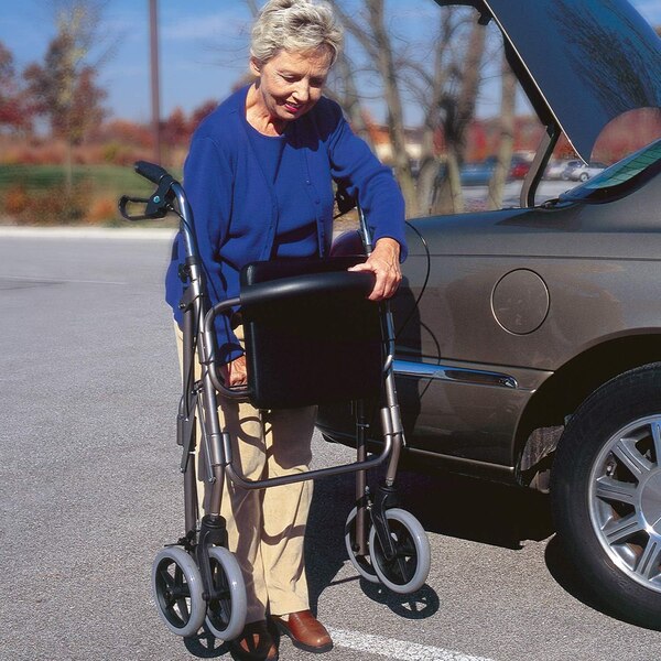 DMI Lightweight Extra-Wide Aluminum Rollator Walker