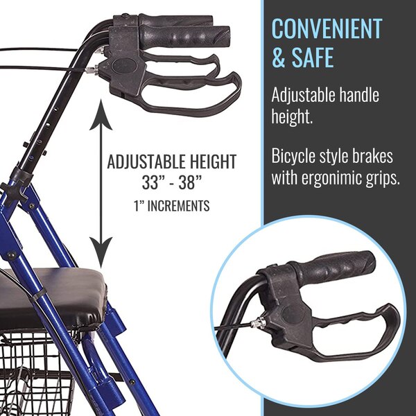 DMI Ultra Lightweight Aluminum Frame Rollator