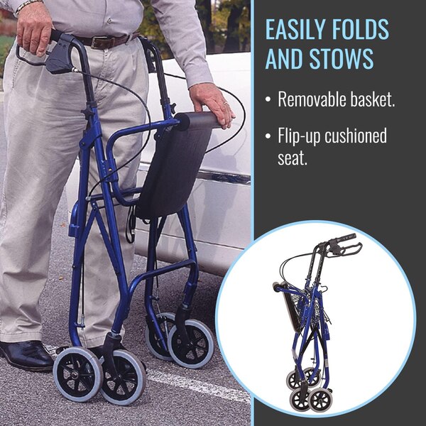 DMI Ultra Lightweight Aluminum Frame Rollator