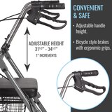 DMI Ultra Lightweight Hemi Aluminum Frame Rollator, thumbnail image