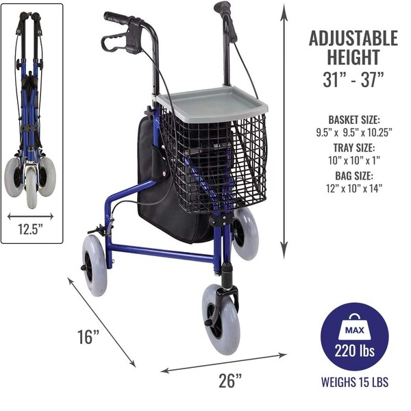 DMI 3 Wheel Rollator