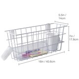 HealthSmart Universal Walker Basket with Plastic Insert Tray and Cup Holder, White, thumbnail image