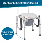 DMI Deluxe Steel Drop-Arm Commode, thumbnail image