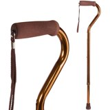 DMI Unisex Deluxe Lightweight Adjustable Walking Cane with Soft Foam Offset Hand Grip, thumbnail image