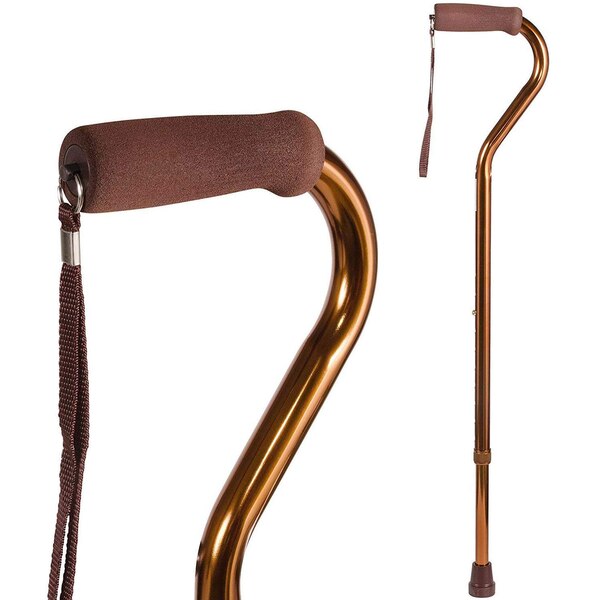 DMI Unisex Deluxe Lightweight Adjustable Walking Cane with Soft Foam Offset Hand Grip