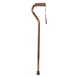 DMI Unisex Deluxe Lightweight Adjustable Walking Cane with Soft Foam Offset Hand Grip, thumbnail image