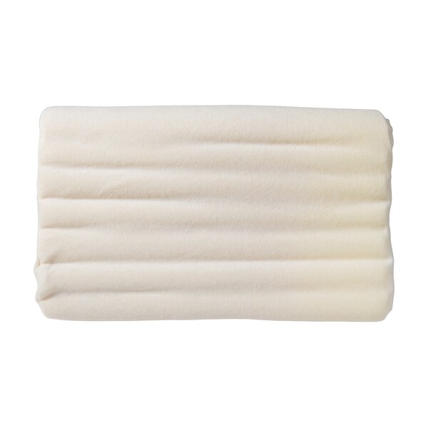 DMI Contour Memory Foam Pillow with Soft Cream Terry Cloth Cover, 19" x 12" x 3" to 4.5"