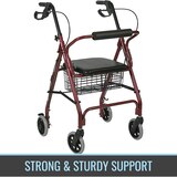 DMI Lightweight Folding Aluminum Rollator Walker, thumbnail image