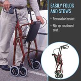 DMI Lightweight Folding Aluminum Rollator Walker, thumbnail image