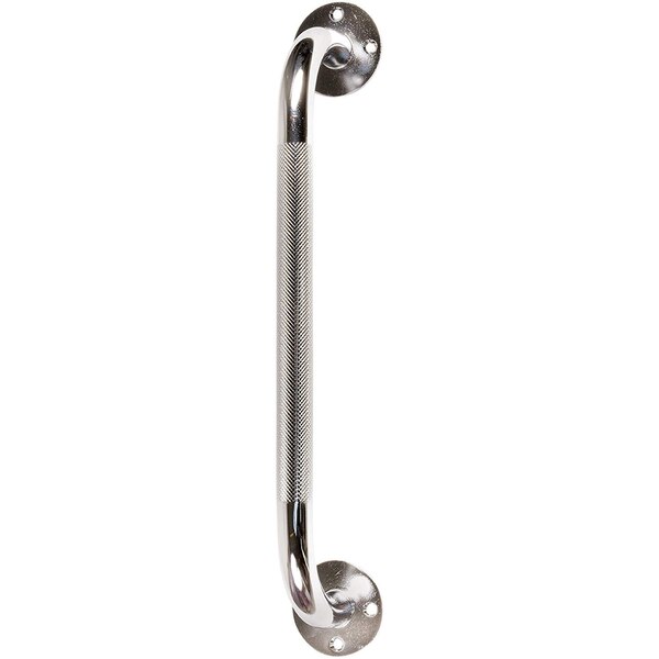HealthSmart Textured Steel Grab Bar for Bath and Shower, 16"