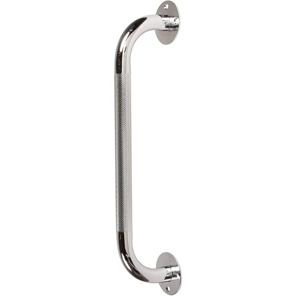 HealthSmart Textured Steel Grab Bar for Bath and Shower, 16"