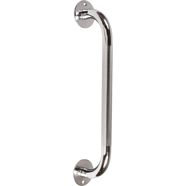 HealthSmart Textured Steel Grab Bar for Bath and Shower, 16"