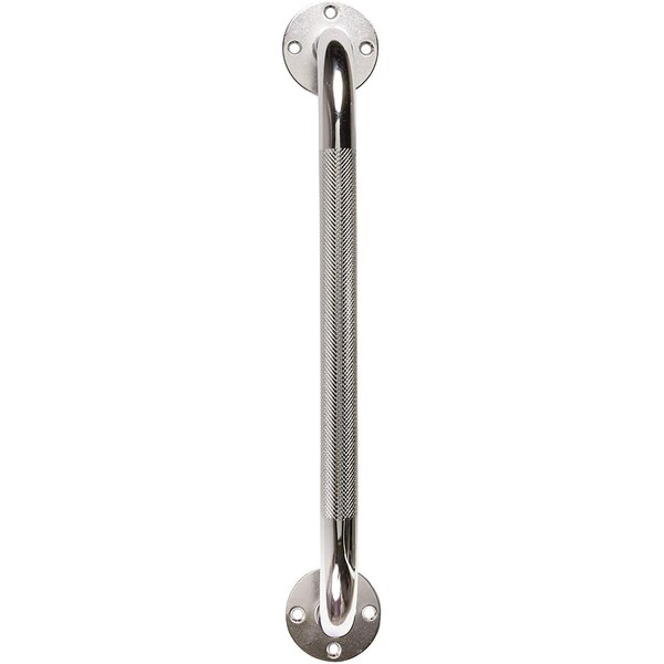 HealthSmart Textured Steel Grab Bar for Bath and Shower, 16"
