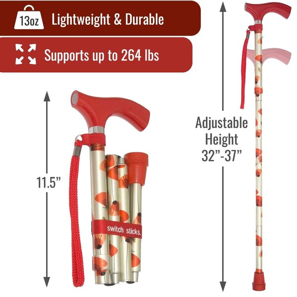 DMI Switch Sticks Floral Cane