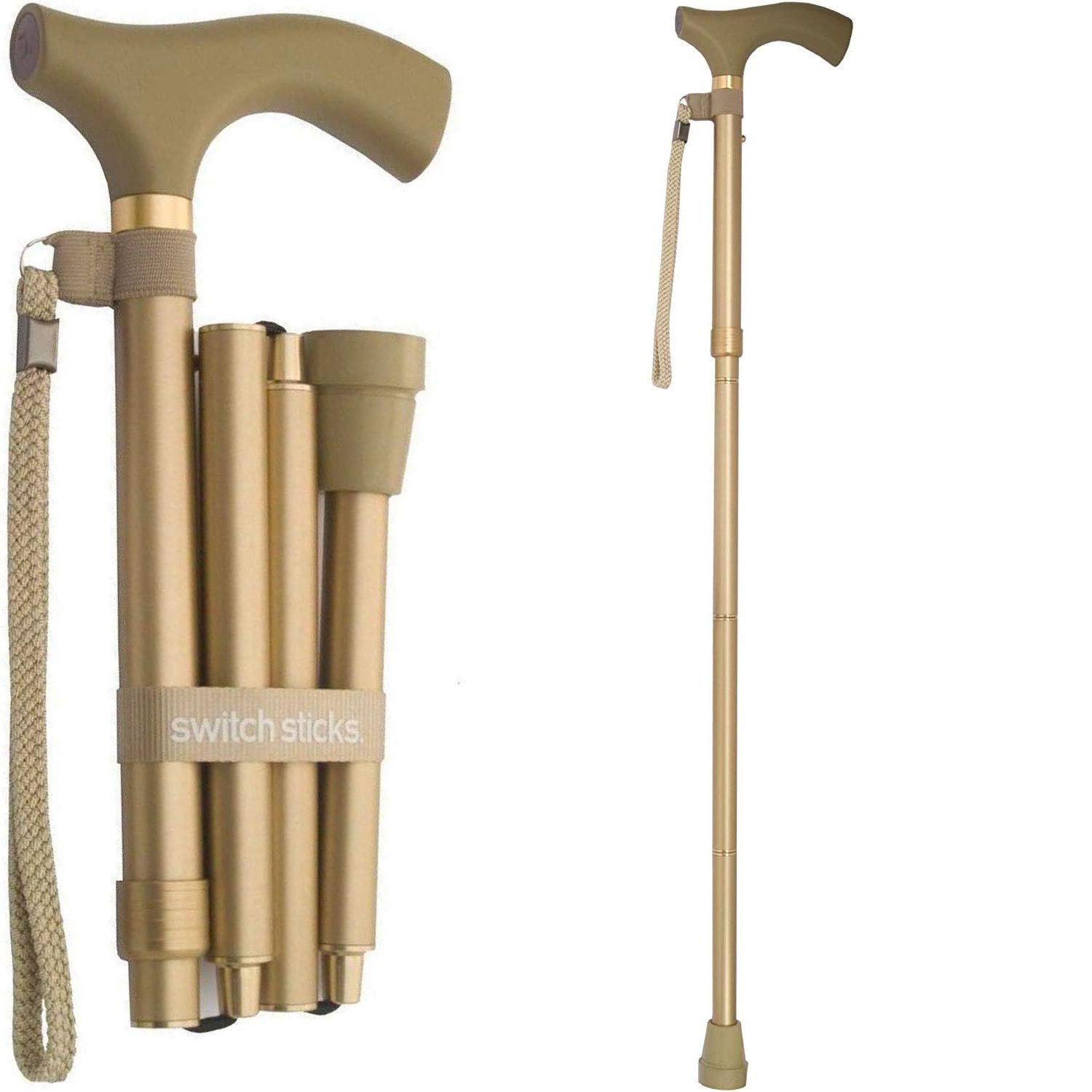 DMI Switch Sticks Gold Luxury Cane