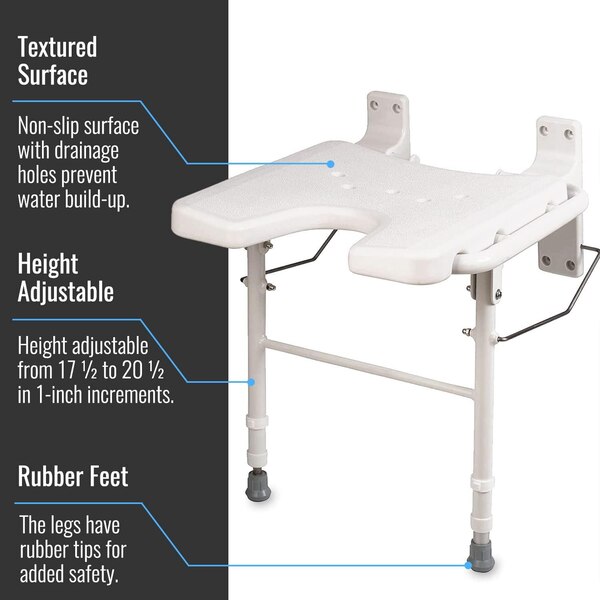 Mabis HealthSmart Foldaway Bath Seat And Grab Bar