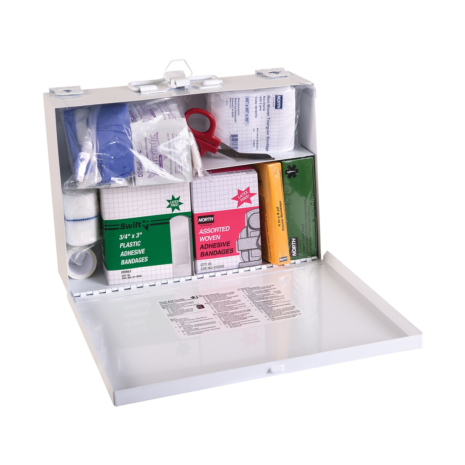DMI Metal - Kit de primeros auxilios para 25 personas, 10-1/2 x 7-1/4 x 2-1/2"