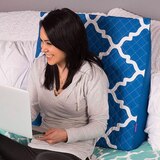 Mabis 12" Blue Bed Wedge Cushion, thumbnail image