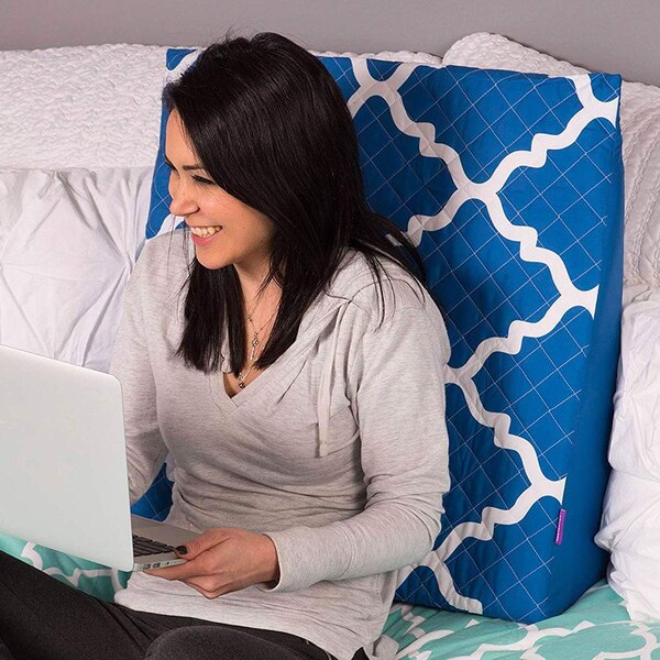 Mabis 12" Blue Bed Wedge Cushion