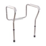 HealthSmart Germ-Free Adjustable Toilet Safety Arms Rails, White, thumbnail image