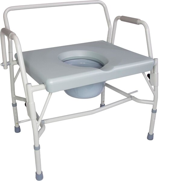 DMI Drop Arm Portable Toilet Commode