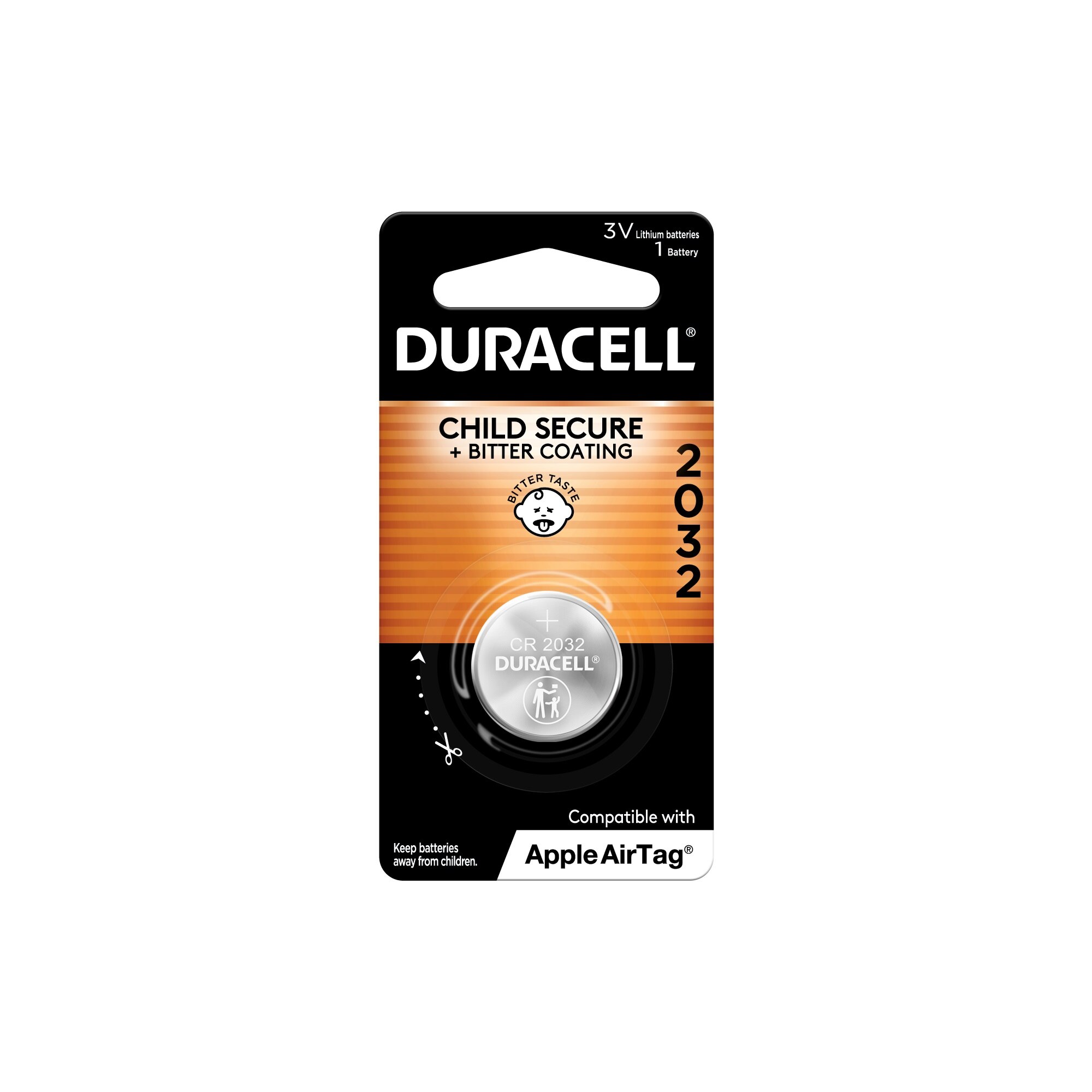 Duracell 2032 3V Lithium Coin Battery, 1/Pack