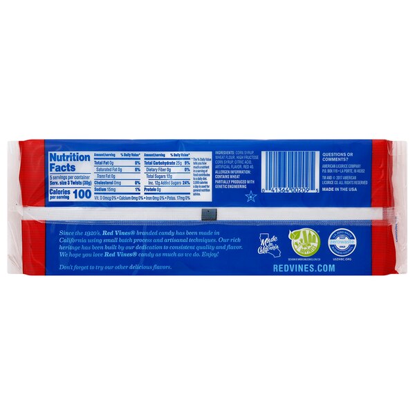 Red Vines Twists, Original Soft & Chewy Licorice Candy, Movie Tray, 5 oz