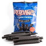 Red Vines Jumbo Twists, Soft & Chewy Black Licorice Candy, 8 oz, thumbnail image