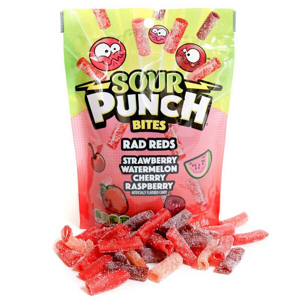 Sour Punch Rad Reds Gummy Candy, 9 oz