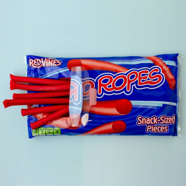 Red Vines Red Ropes Snack-Sized Licorice Candy Pieces, 14 OZ