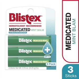 BLISTEX Mint Balm 3 PK;  Seals in moisture to soothe and prevent dry lips