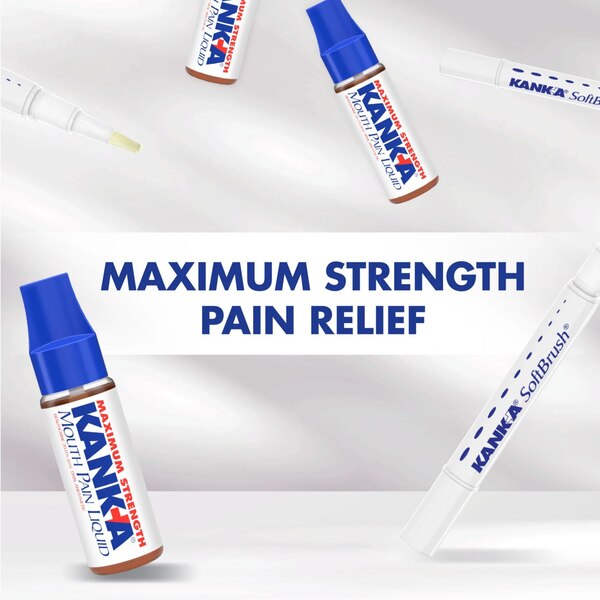 Kank-A Mouth Pain Liquid Oral Anesthetic, Maximum Strength, 0.33 OZ