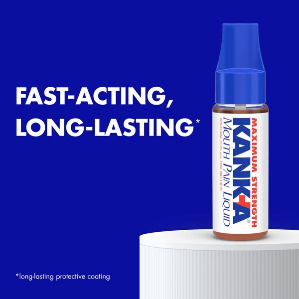 Kank-A Mouth Pain Liquid Oral Anesthetic, Maximum Strength, 0.33 OZ